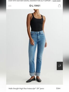 DL1961 Halle Straight High Rise Instasculpt™ 29" Jeans Size 27